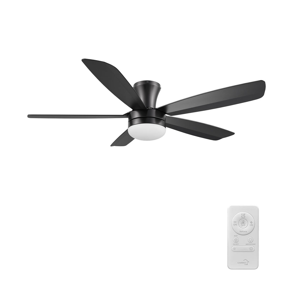 VARA 52 inch 5-Blade Flush Mount Ceiling Fan with LED light & Remote