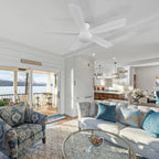 VARA 52 inch 5-Blade Flush Mount Ceiling Fan with LED light & Remote