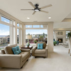 BRISTOL 52 inch 5-Blade Flush Mount Ceiling Fan with LED Light & Remote