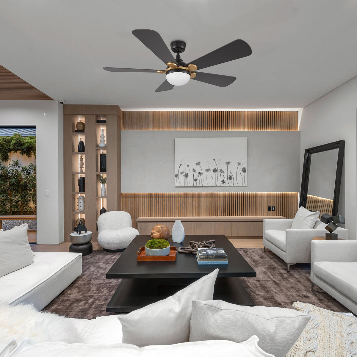 ZELDA 52 inch 5-Blade Ceiling Fan with LED Light & Remote