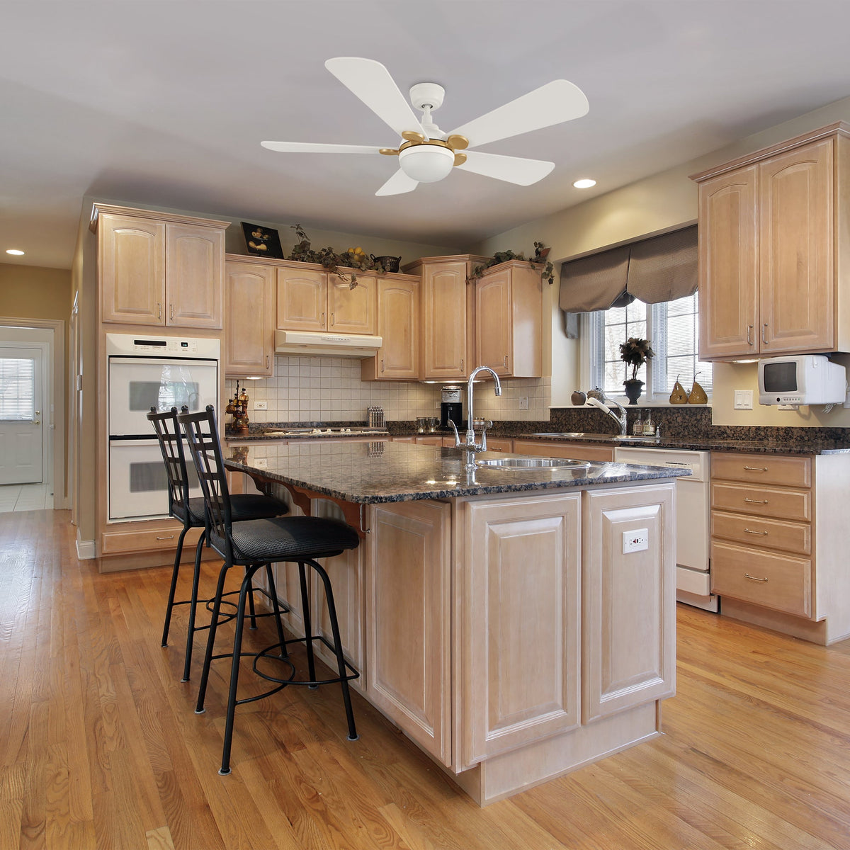 ZELDA 52 inch 5-Blade Ceiling Fan with LED Light & Remote