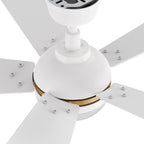 ZELDA 52 inch 5-Blade Ceiling Fan with LED Light & Remote