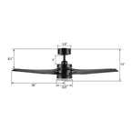 ONYX 52 inch 5-Blade Ceiling Fan with LED Light Kit & Remote