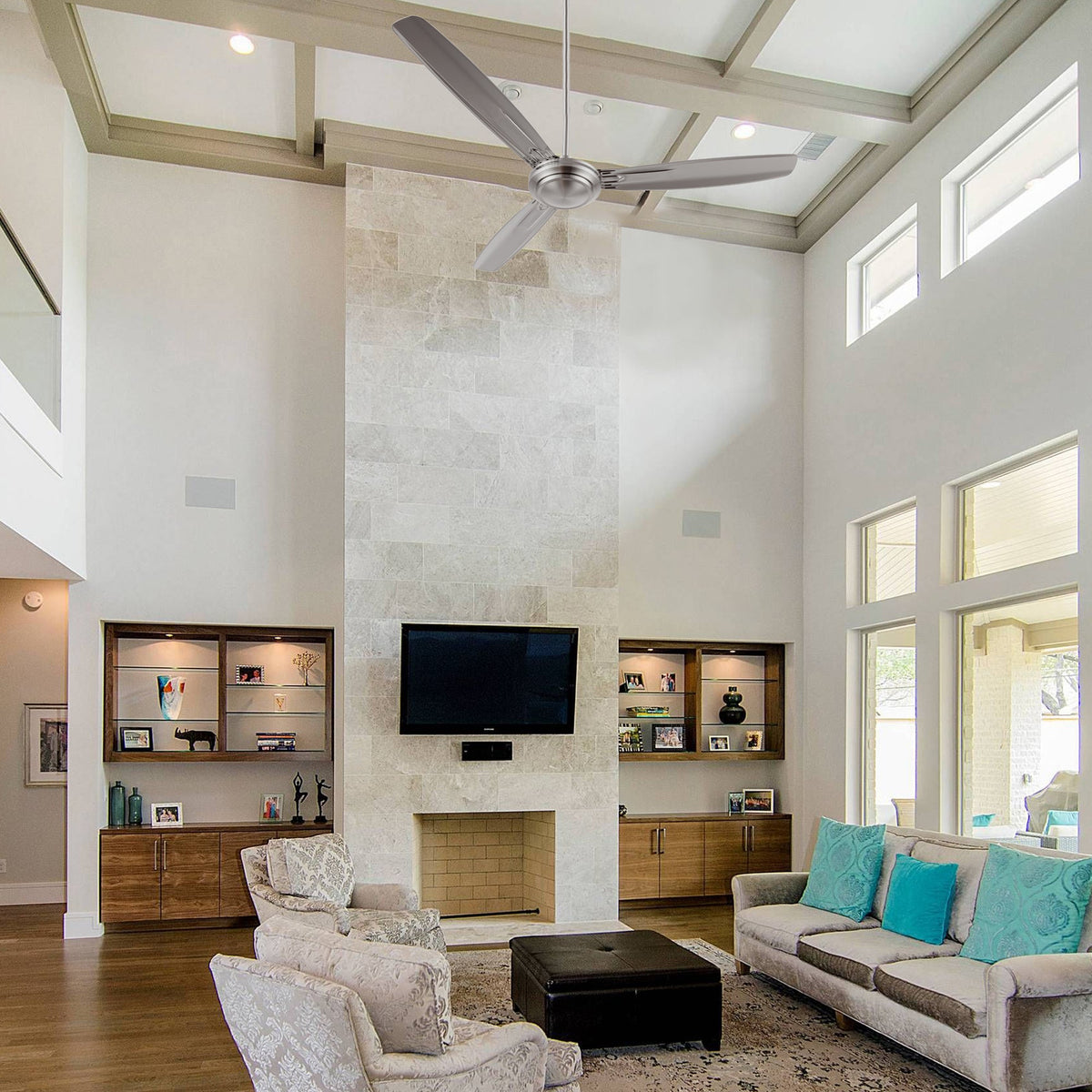 OBERON 56 inch 3-Blade No Light Ceiling Fan with Wall Control-Z1