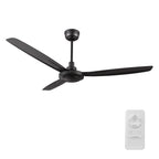 OBERON 56 inch 3-Blade No Light Ceiling Fan with Remote-Z2