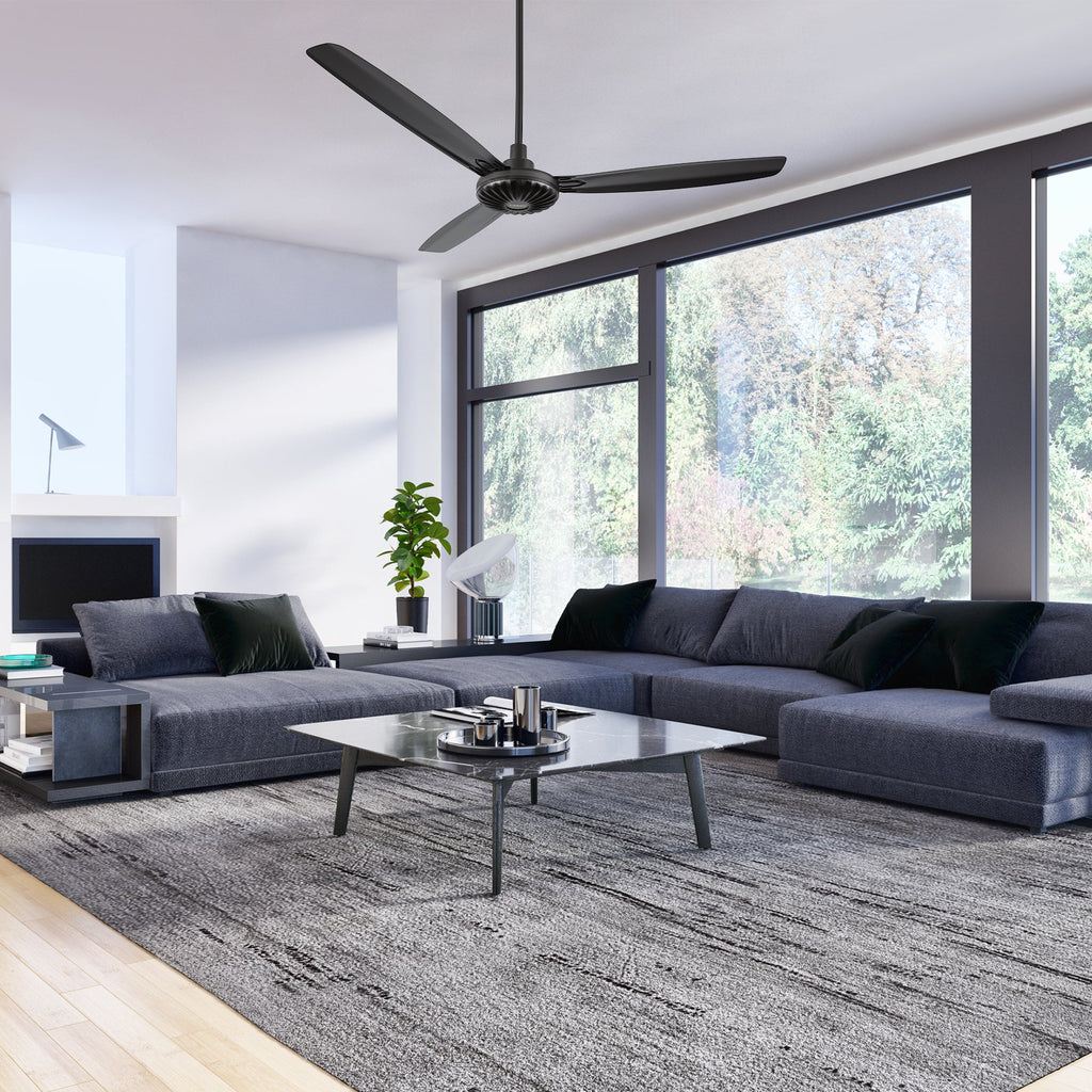 OBERON 56 inch 3-Blade No Light Ceiling Fan with Remote-Z3