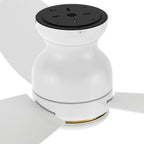 HONITON 60 inch 3-Blade Flush Mount Ceiling Fan with LED Light & Remote