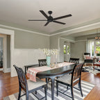 DUNKIRK 60 inch 5-Blade No Light Ceiling Fan with Remote