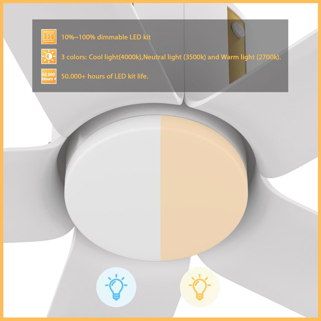 KNOX 60 inch 5-Blade Ceiling Fan with LED Light & Remote