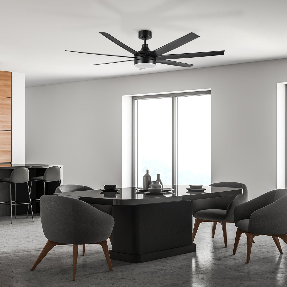 KIMA 65 inch 7-Blade Ceiling Fan with LED Light & Remote