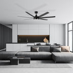 KIMA 65 inch 7-Blade Ceiling Fan with LED Light & Remote