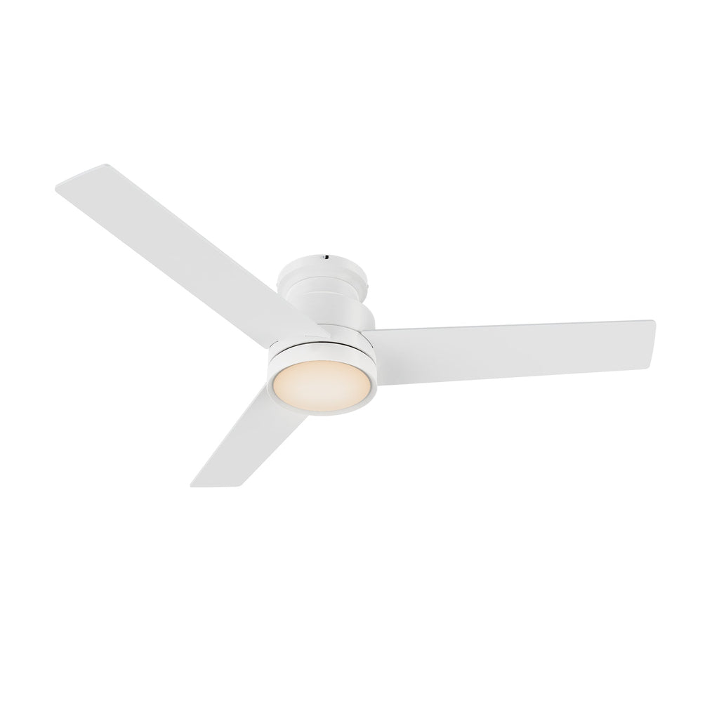 SANTANA 52 inch 3-Blade Flush Mount Ceiling Fan with LED light & Wall Control