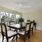 SANTANA 52 inch 3-Blade Flush Mount Ceiling Fan with LED light & Wall Control