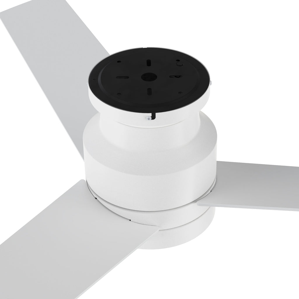 SANTANA 52 inch 3-Blade Flush Mount Ceiling Fan with LED light & Wall Control