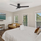 SANTANA 52 inch 3-Blade Flush Mount No Light Ceiling Fan with Wall Control