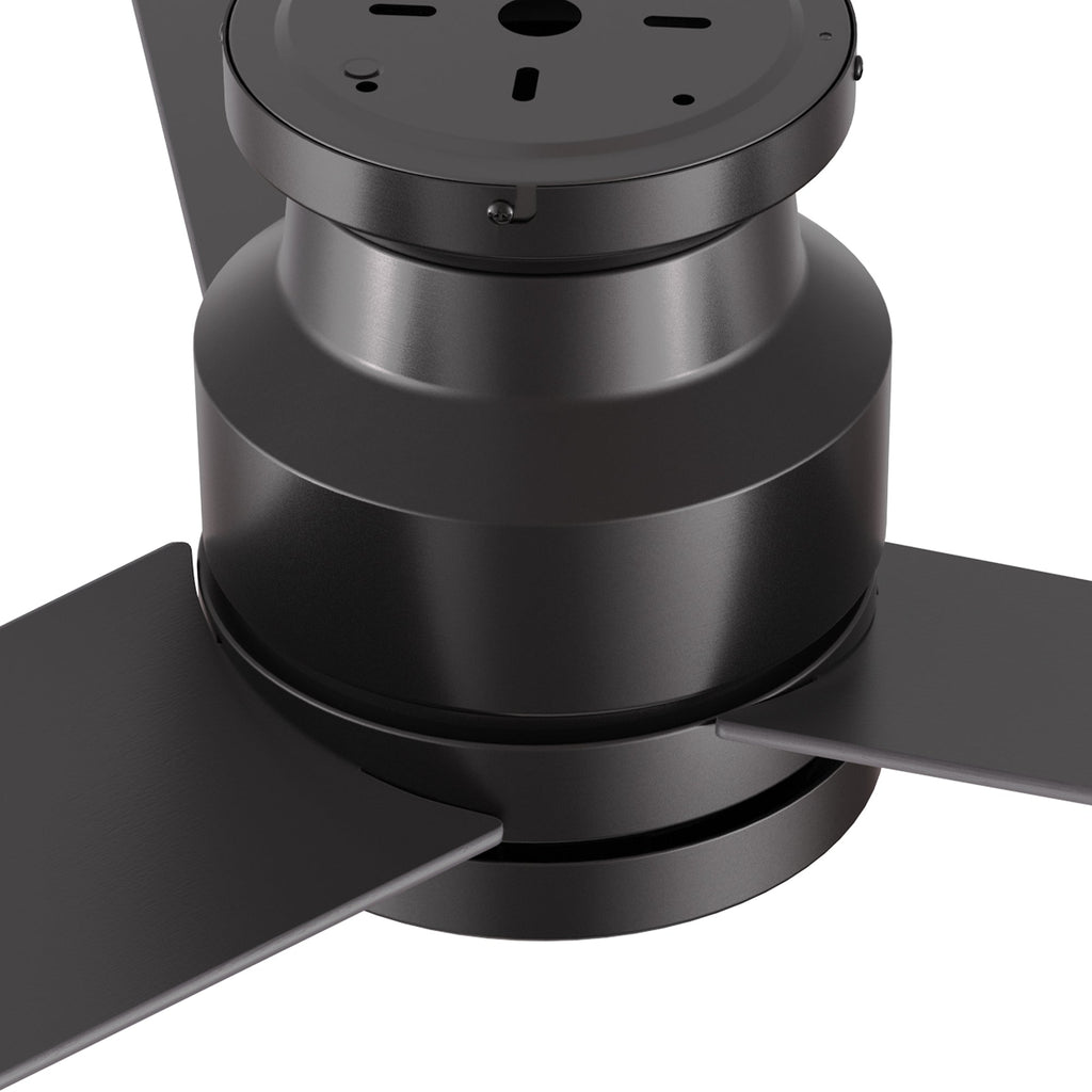 SANTANA 52 inch 3-Blade Flush Mount No Light Ceiling Fan with Wall Control