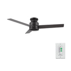 SANTANA 52 inch 3-Blade Flush Mount No Light Ceiling Fan with Wall Control