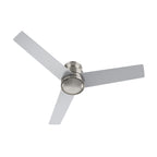 SANTANA 52 inch 3-Blade Flush Mount No Light Ceiling Fan with Wall Control