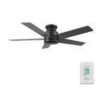 SANTANA 52 inch 5-Blade Flush Mount No Light Ceiling Fan with Wall Control