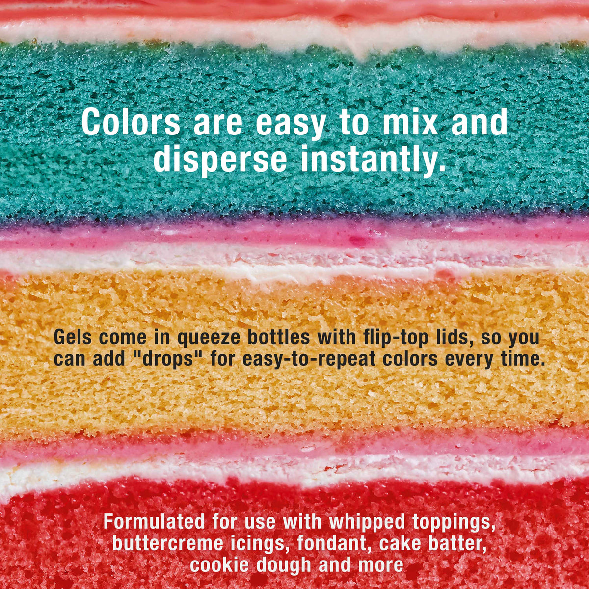 Chefmaster 6-Color 19ml Neon Liqua-Gel Cake Color Set