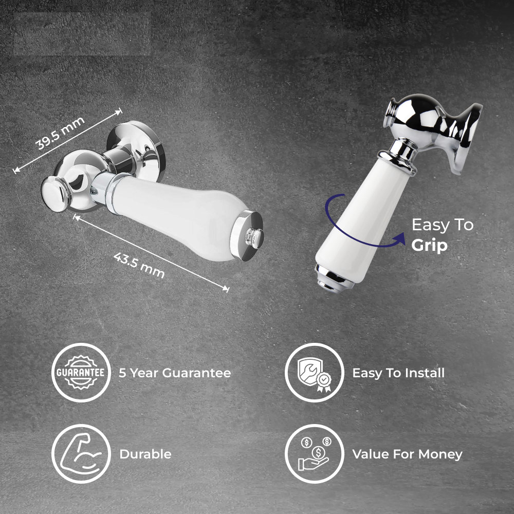 Flow Traditional Ceramic Cistern Lever
