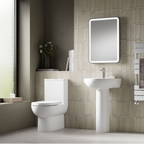 Regal Rimless Close Coupled Toilet with Cistern & Seat - White