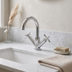 Cylin Deck Mounted Mono Basin Mixer With Pop Up Waste