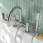 Cylin Bath Shower Mixer Tap With Hand Shower - Chrome