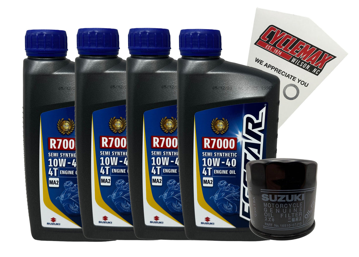Suzuki Ecstar Semi-Synthetic Oil Change Kit for 2007-2016 GSX-1250