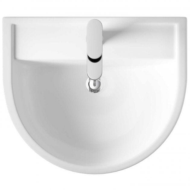 Sparrow Basin With Pedestal - 1 TH - White