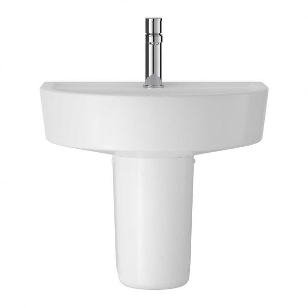 Sparrow Basin With Pedestal - 1 TH - White