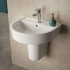 Sparrow Basin With Pedestal - 1 TH - White