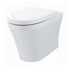Pluto Modern Back To Wall Toilet With Soft Close Seat - White