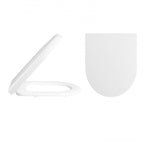 Pluto Modern Back To Wall Toilet With Soft Close Seat - White
