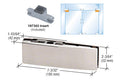 CRL Brushed Stainless Curved Top Door Patch Fitting with 1NT303 Insert - CPF20ABS