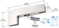 CRL Brushed Stainless Sidelite Mounted Transom Curved Patch - CPF40BS