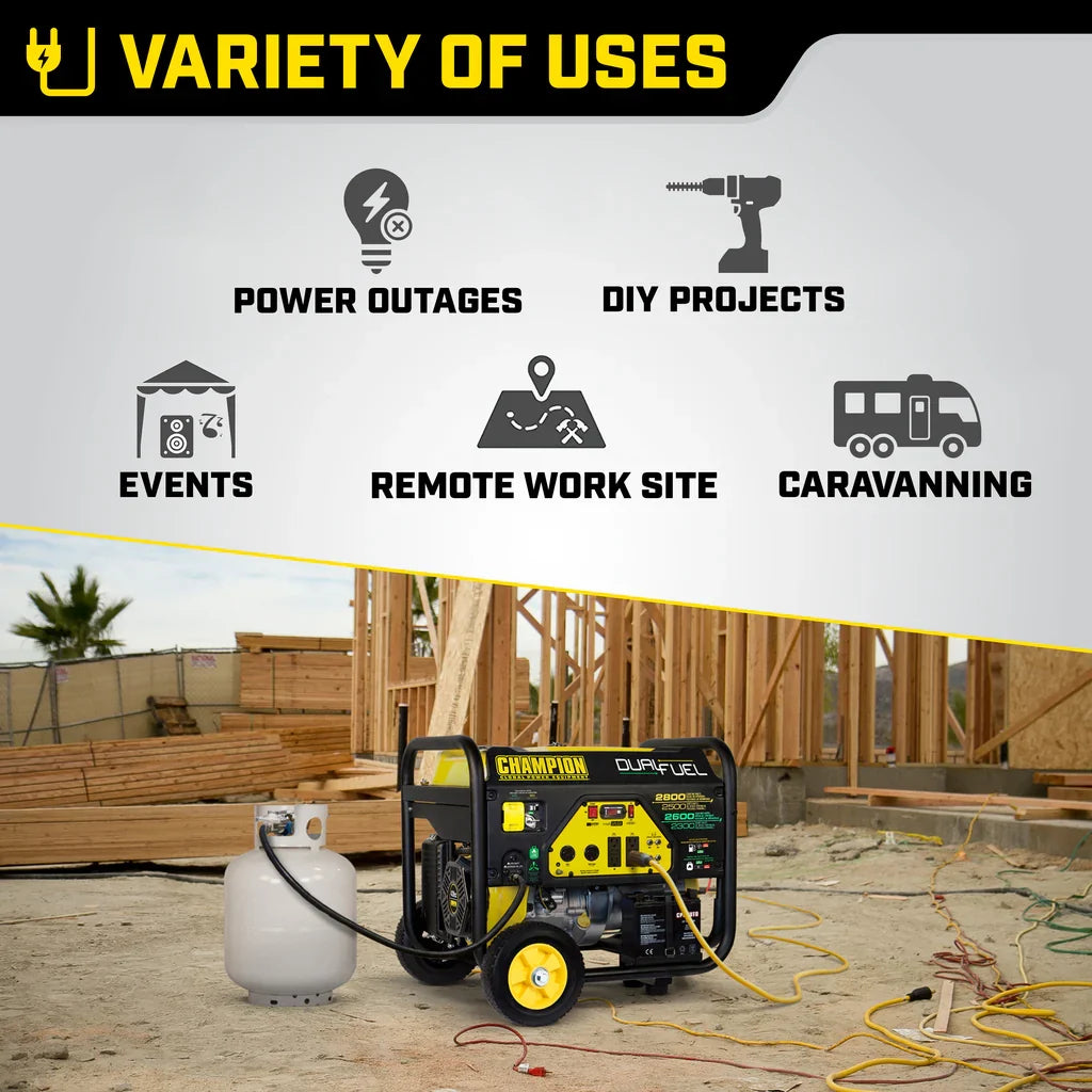 Champion CPG7500E2-DF 7000 Watt LPG Dual Fuel Generator With Electric Start
