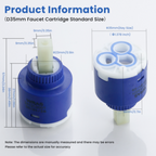Home4less Ceramic Disc Tap Valve Cartridge