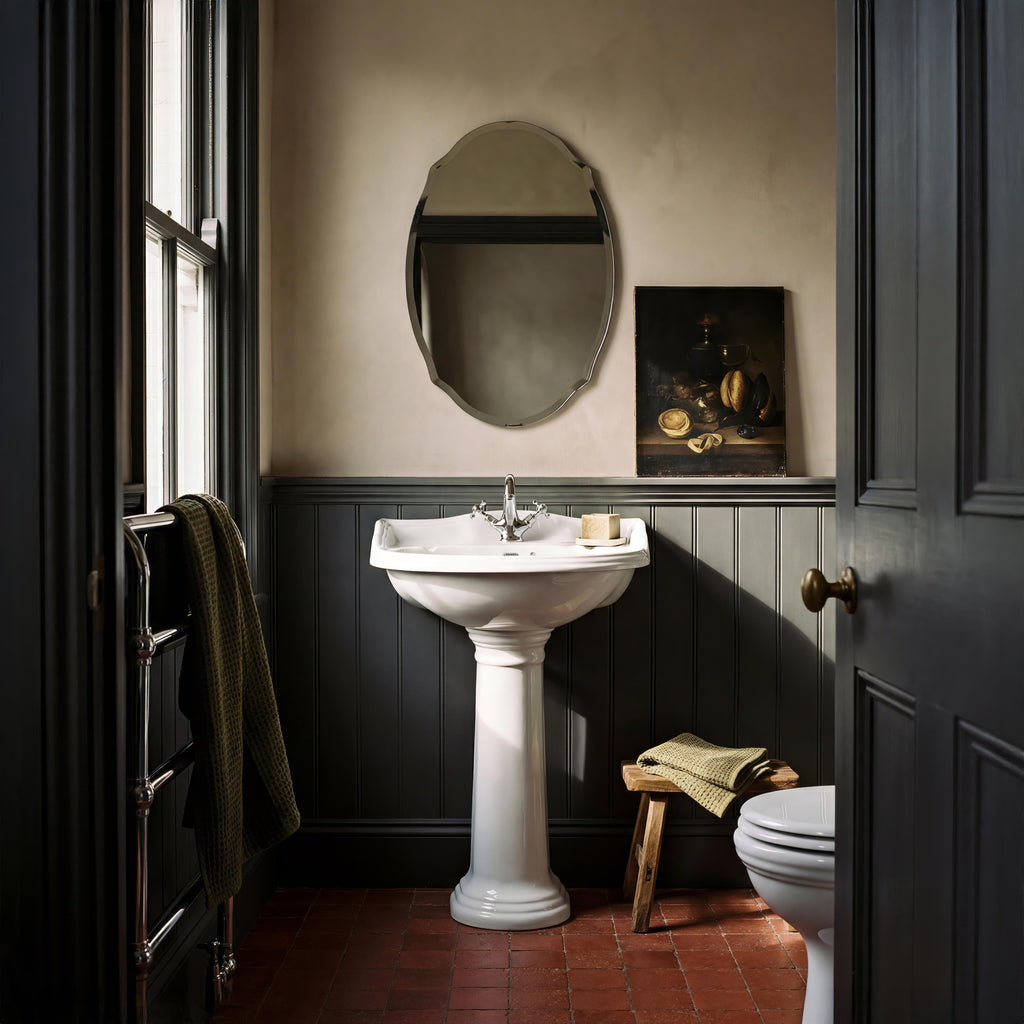 Chiltern Basin With Full Pedestal - White