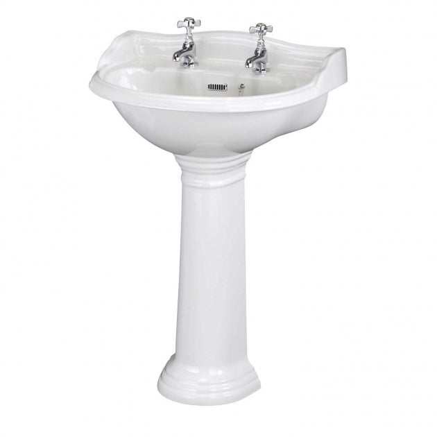 Chiltern Basin With Full Pedestal - White