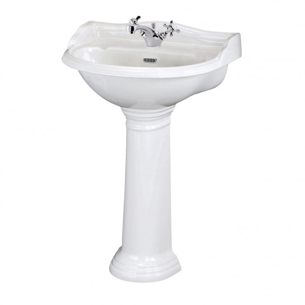 Chiltern Basin With Full Pedestal - White
