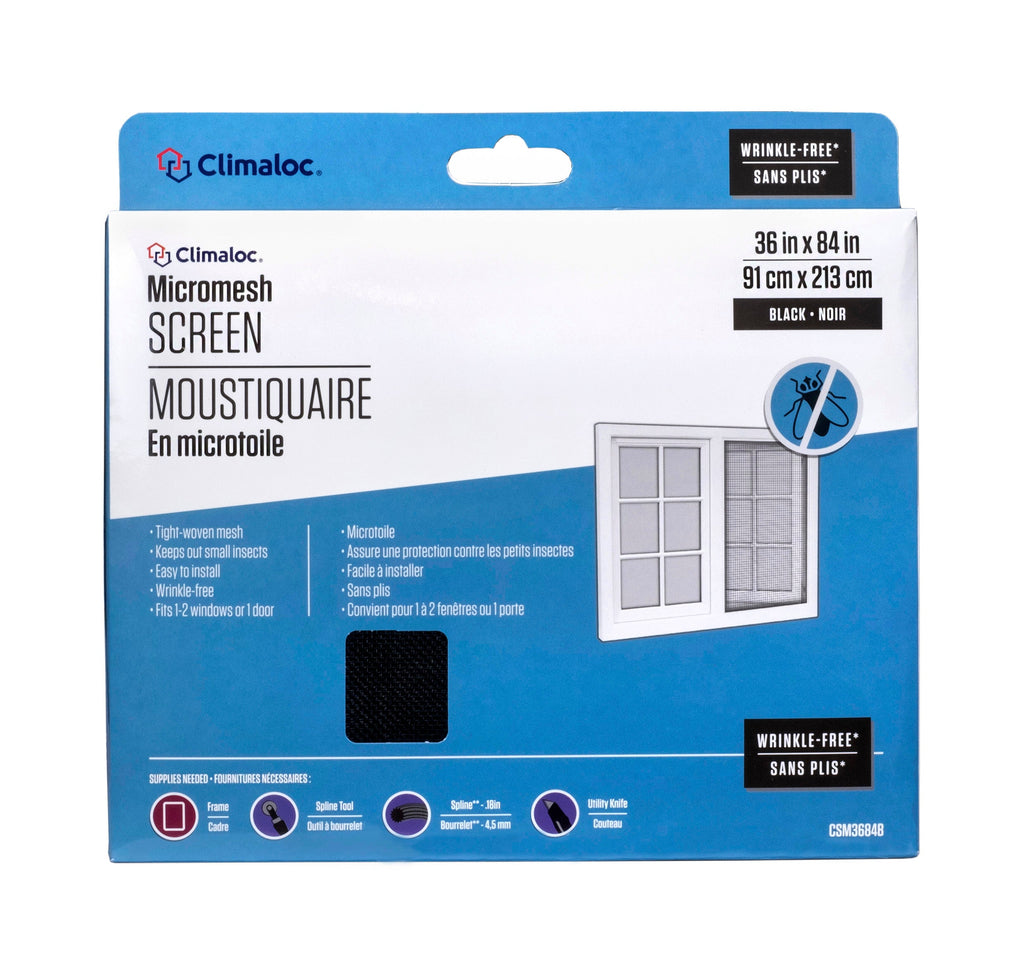 Black Micro Mesh Screen 36 in. x 84 in. (91 cm x 213 cm)