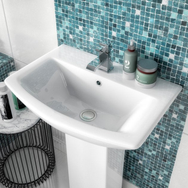 Rio Basin with Pedestal - 1 TH - White