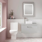 Rio Close Coupled Toilet with Push Button Cistern & Seat - White