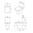 Mira Compact Close Coupled Toilet with Push Button Cistern & Seat - White
