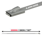 Stainless Steel Cable Ties 4.6mm x 200mm