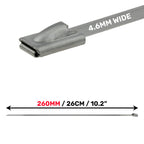 Stainless Steel Cable Ties 4.6mm x 260mm