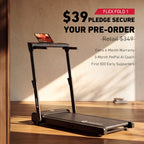 DeerRun Flex Fold 1 Fold-in-Half Treadmill With Handrail for Walking & Jogging