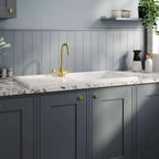 Inspire 1010mm Single Bowl Rectangular Fluted Countertop Drainer Sink
