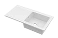 Inspire 1010mm Single Bowl Rectangular Plain Countertop Drainer Sink